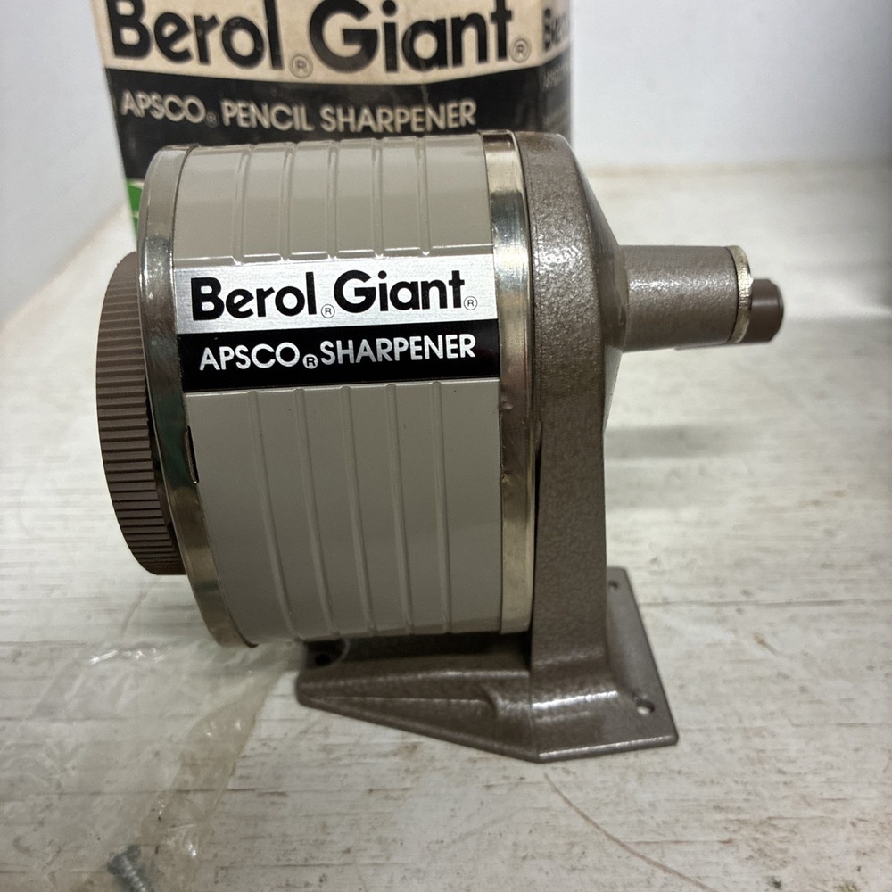 Berol Giant Apsco Pencil Sharpener NOS USA Made In Box